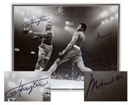 Muhammad Ali & Joe Frazier Signed 20 x 16 Photo From the Fight of the Century -- With Steiner Certification